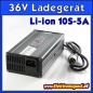 Preview: 36V 5A Lithium Li-ion 10S Ladegerät Output 42V