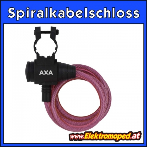 Spiralkabelschloss AXA Zipp 120 Länge 120cm Ø8mm