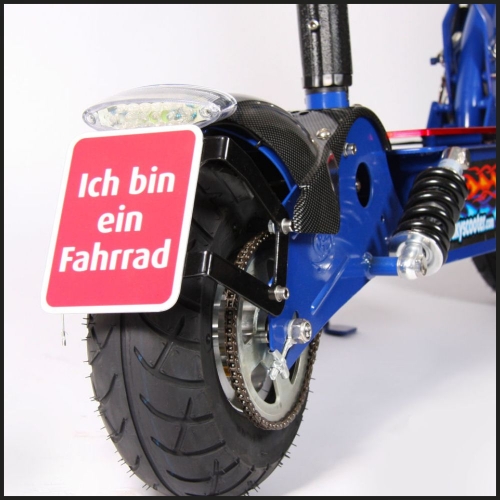 Sticker für Nummernschild "Ich bin ein Fahrrad"