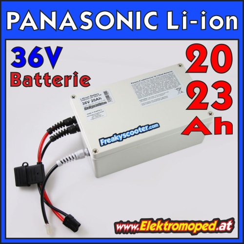 36V 20Ah oder 23Ah PANASONIC Lithium Batterie - Li-Ion