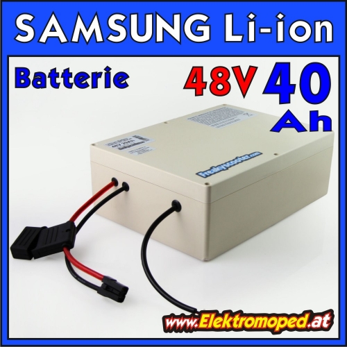 48V 40Ah SAMSUNG Lithium Batterie - Li-Ion 1920Wh