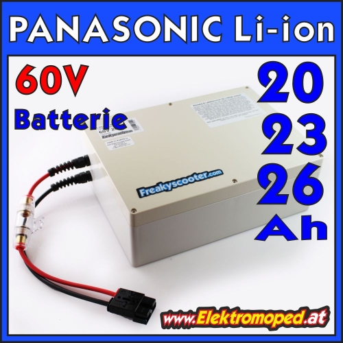 Panasonic 60V 20, 23 oder 26Ah Lithium Battery - Li-Ion Akku