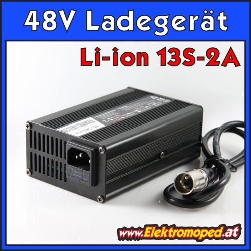 48V 2A Lithium Li-ion 13S Ladegerät Output 54,6V