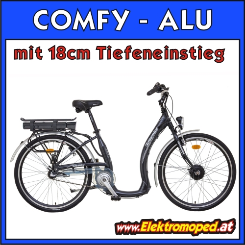 Elektro Fahrrad COMFY ALU mit Tiefeneinstieg