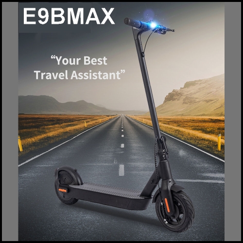 Mini electric scooter E9BMAX 400W easily foldable with bicycle approval