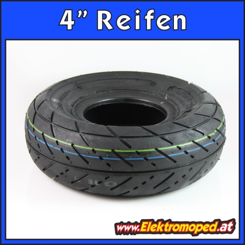 4" Reifen mit Straßenprofil 3.50-4