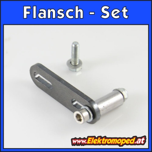 Motorhalterung-Umbau Flansch 70*20*4 / 6,5 Längsloch - Set