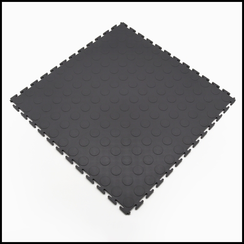 PVC click tiles nubby dark grey
