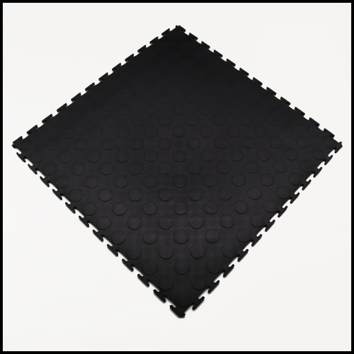 PVC click tiles nubby black