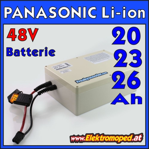 Panasonic 48V 20, 23 oder 26Ah Lithium Battery - Li-Ion Akku