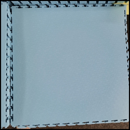 PVC click tiles textured light grey