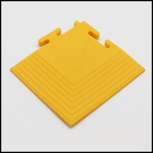 Edge suitable for studded or structured PVC click tiles