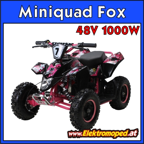 Kinder Elektro Miniquad Fox XTR 1000 Watt Schwarzer Body