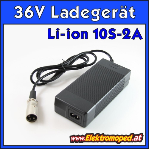 36V 2A Lithium Li-ion 10S Ladegerät Output 42V