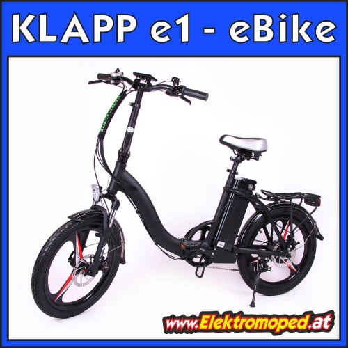 KLAPP e1 - Elektrisches Faltrad mit Tiefeinstieg