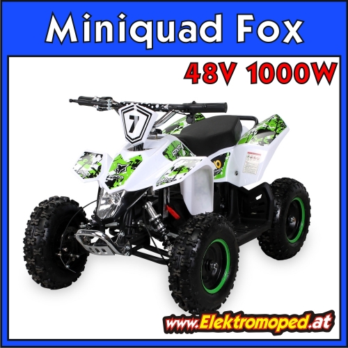 Kinder Elektro Miniquad Fox XTR 1000 Watt Weißer Body