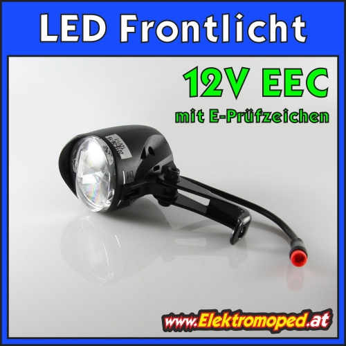 LED Frontlicht 12V EEC Version mit E-Prüfzeichen