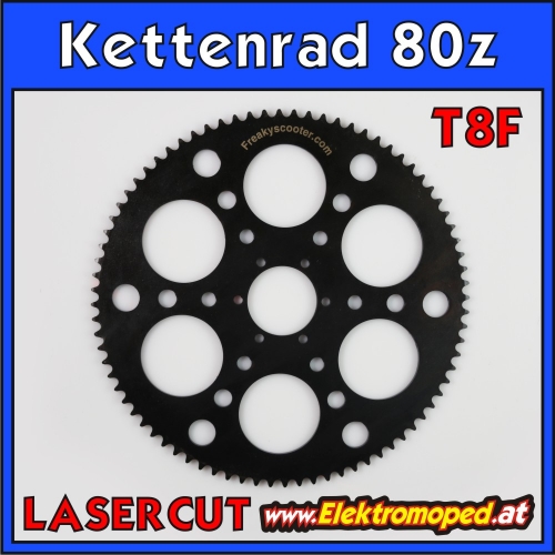 T8F-80z laser sprocket with 80 teeth for eUltra mountain transmission