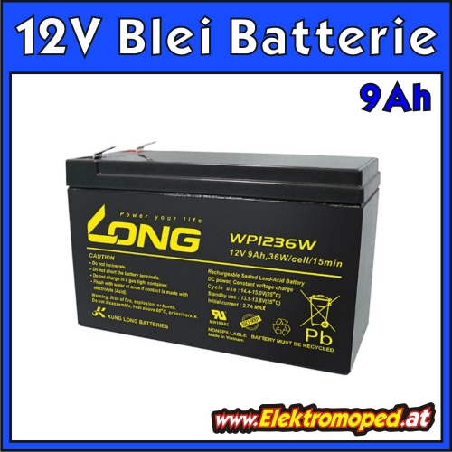 12V 9Ah Kung Long Blei Batterie