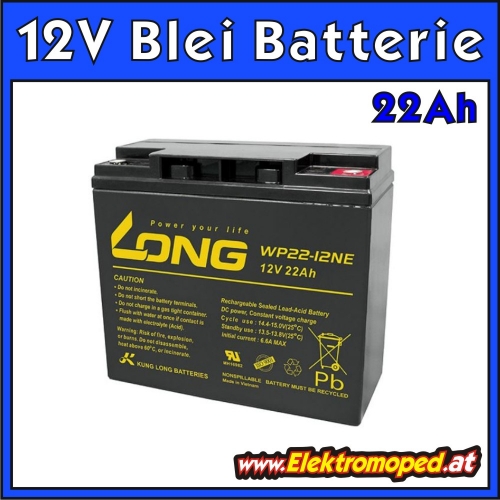 12V 22Ah Kung Long Blei Batterie Akku - AKTION