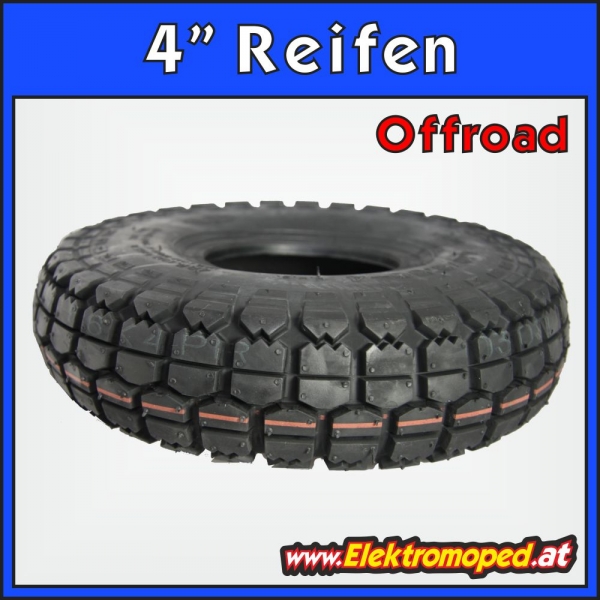 Nitro Motors Reifen mit Schlauch für Quads 4.10-4 Tyre X Profil 