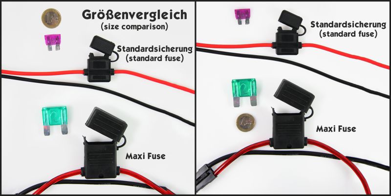 Ersatzteil Elektro-Scooter Maxi Fuse Kabelset für 48V Verkabelung Bleibatterie 
